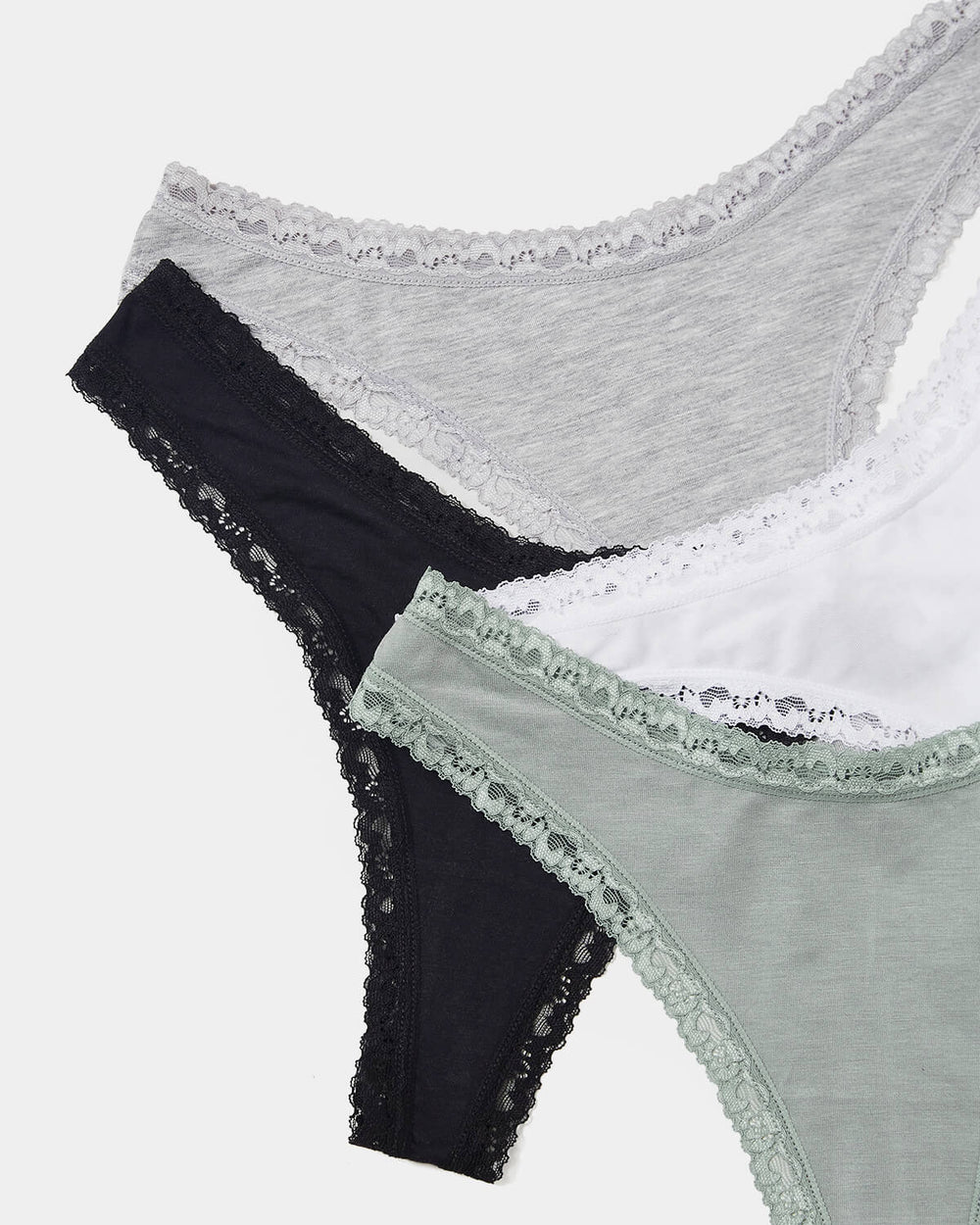Thong Four Pack - Basics  Sustainable TENCEL™ Lace Underwear – Stripe &  Stare