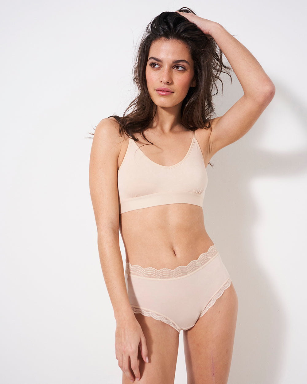 High Rise Knicker Four Pack - Sand Stripe & Stare®