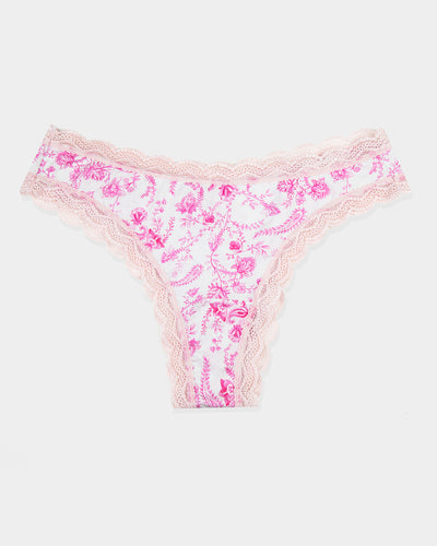 Brazilian Knicker - Pink Spring Paisley Stripe & Stare®
