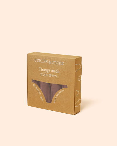 Thong Four Pack - Taupe Stripe & Stare®
