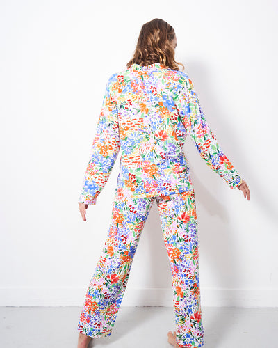 Long Pyjama Set - Wildflower Stripe & Stare