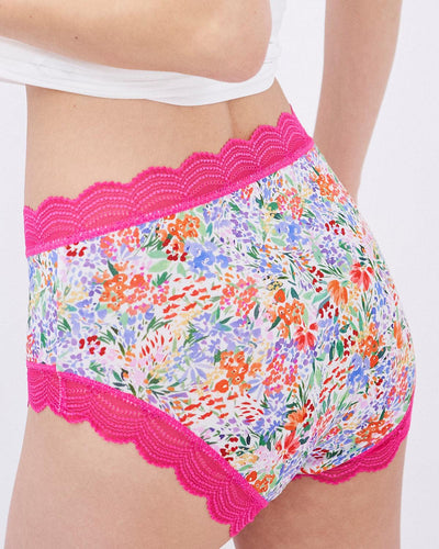 High Rise Knicker Four Pack - Bloom Stripe & Stare