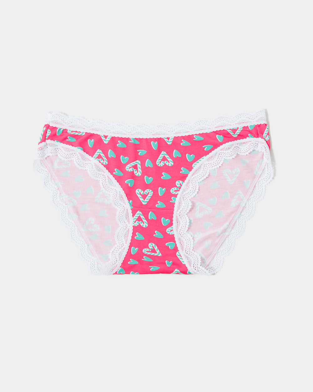 Panties Cotton White Heart Pattern Anatomy Elastic Pink -  Ireland