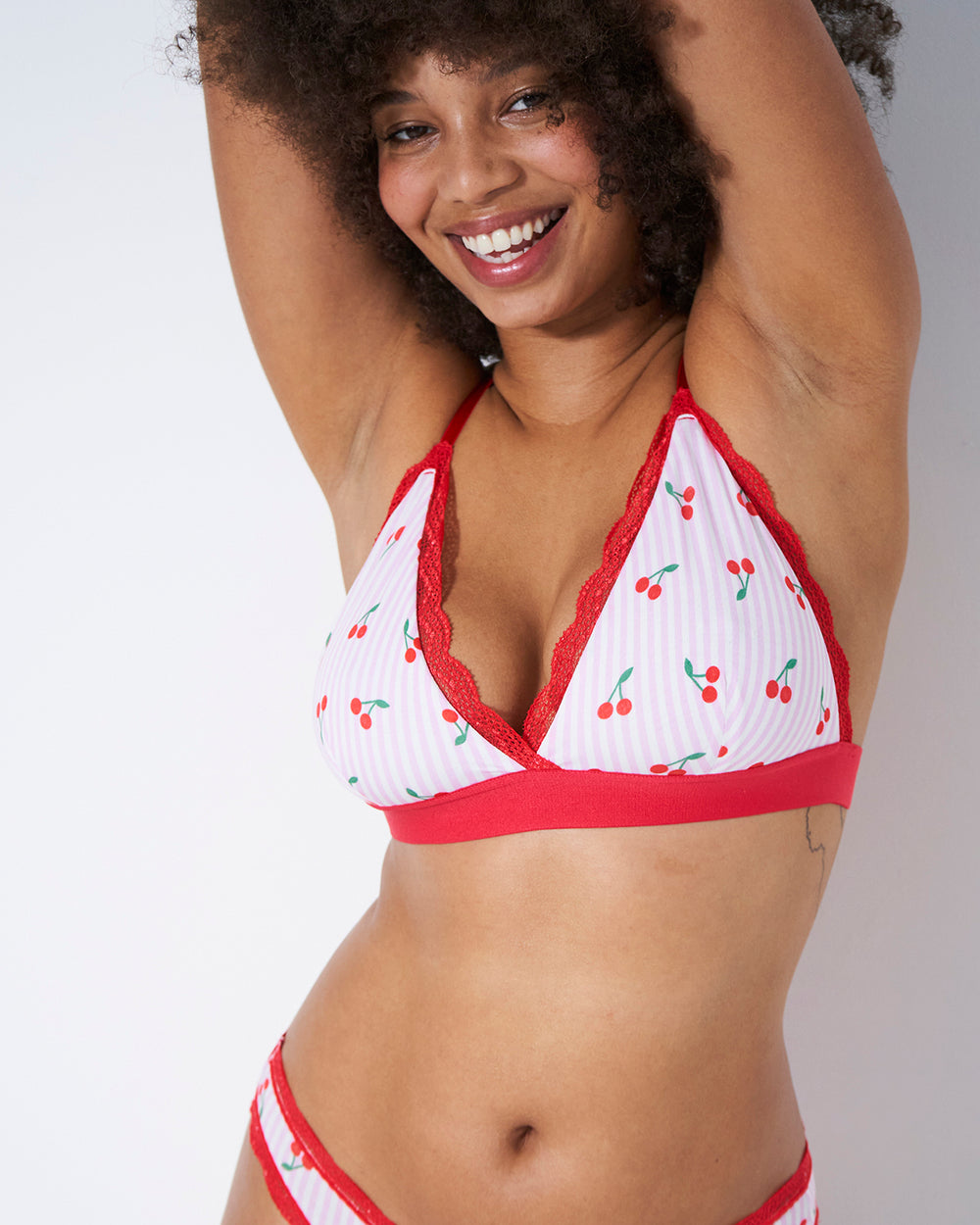 Micro Bralette Adjustable Straps - Spicy Red