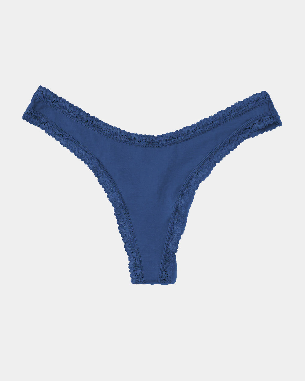 Thong - French Navy  Sustainable TENCEL™ Lace Underwear – Stripe & Stare