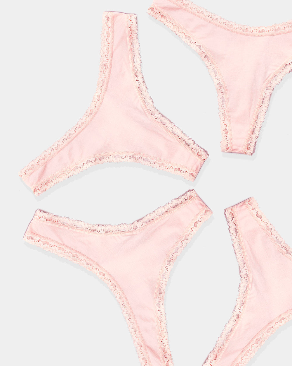 Thong Four Pack - Pink-a-Boo Stripe & Stare®