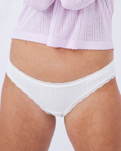 The Original Knicker Four Pack - Pointelle Knit Stripe & Stare