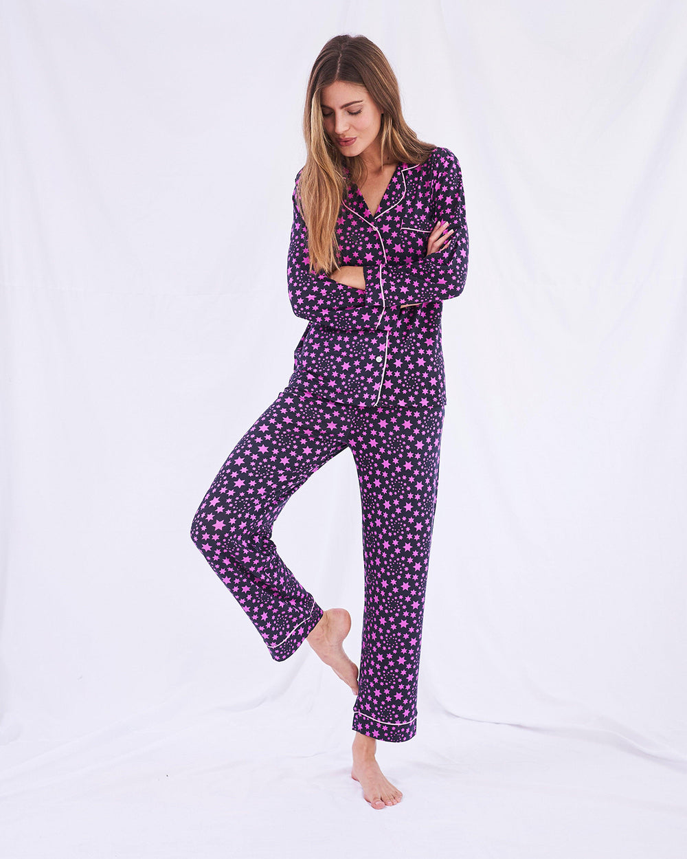 Long Pyjama Set - Spiral Stars Stripe & Stare